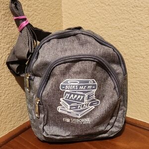 Charcoal Crossbody - Books Are My Happy Place